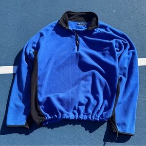 Vintage Y2K NAUTICA Quarter Zip Fleece Pull Over Sweater Jacket Mens Size XL